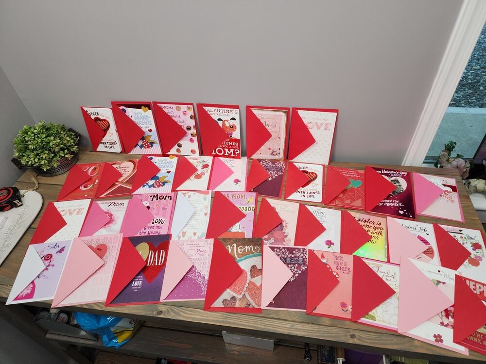 Lot of 36 Hallmark Valentine's day Greeting Cards New Variety of designs